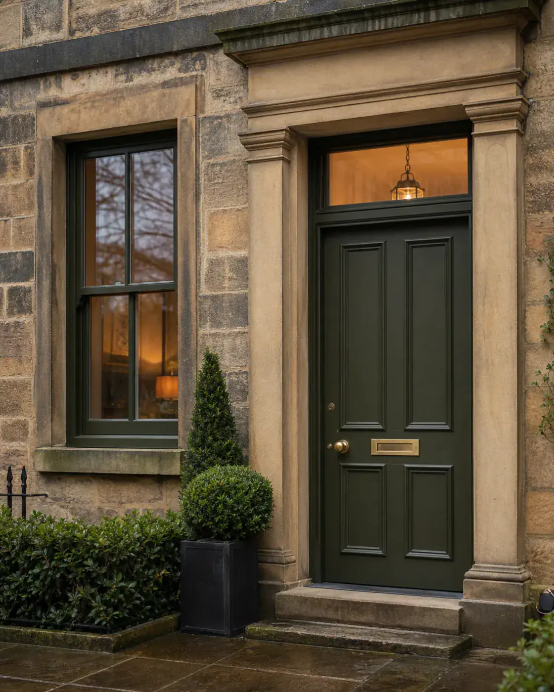 Concept image of restored timber door and heritage-style window