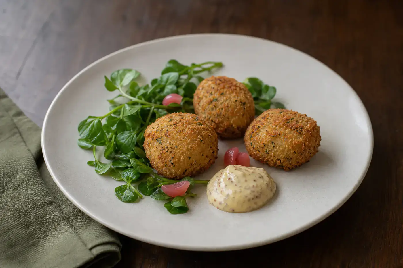 Smoked haddock croquettes with mustard mayonnaise